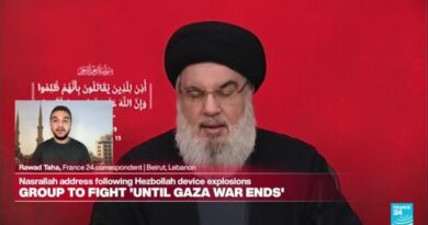 Israel 'crossed all red lines', says Hezbollah's Nasrallah in first speech since device attacks