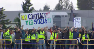 Boeing workers vote to reject company offer, continuing the strike