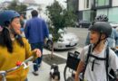 Students and parents swap the bus for biking to school together