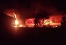 Fire breaks out after express train rams into stationary train at Kavarapettai near Chennai