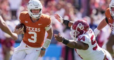 Texas QB Quinn Ewers will start against Oklahoma after missing two games; Ewers 1-1 vs. OU in career