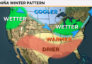 Maps show NOAA’s winter outlook with warmer, drier South and wetter North