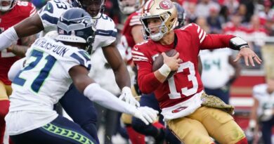 49ers QB Brock Purdy dealing with right shoulder soreness