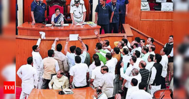 Uproar in Odisha House as opposition protests display of ‘distorted’ Preamble | India News