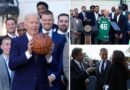 Biden jokes, dribbles basketball as he hosts NBA champion Celtics