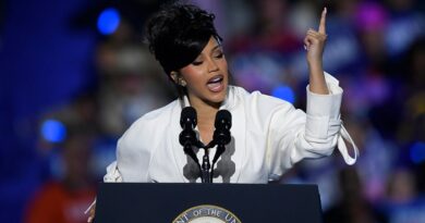 Cardi B perseveres through teleprompter glitch to deliver Harris endorsement