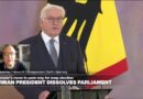 Germany's president dissolves parliament, sets national election for Feb. 23