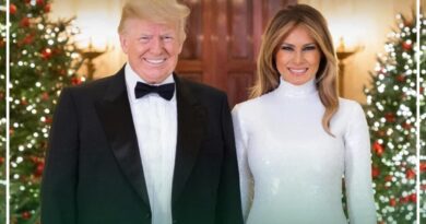 Trump keeps it merry and bright with recycled Xmas photo and simple wish