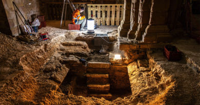 Hidden staircase in church leads archaeologists to unearth 400-year-old burial vault