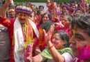 Watch: BJP MP Manoj Tiwari celebrates Holi, sings ‘Raghuveera’ | India News