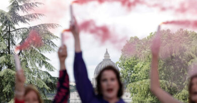 Habemus protestatio: Pink smoke over Rome denounces male-dominated Church