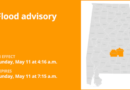 Flood advisory for Lowndes and Montgomery counties Sunday morning caused by persistent rain