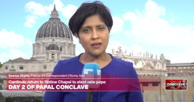 Black smoke pours from Sistine Chapel's chimney, as no new pope chosen