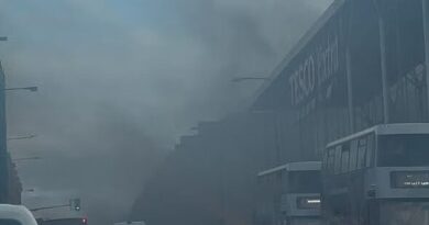 Horror as huge fire erupts at Tesco supermarket as shoppers run for their lives
